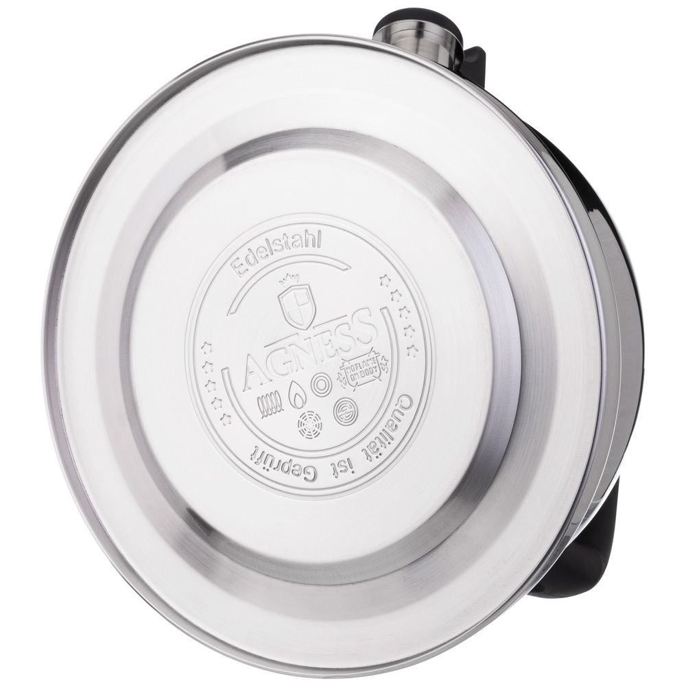 ЧАЙНИК AGNESS СО СВИСТКОМ, 3,0 Л И СКЛАДЫВАЮЩЕЙСЯ РУЧКОЙ