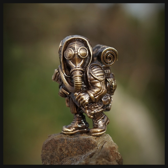 Бусина "Сталкер" для темляков или браслетов , латунь