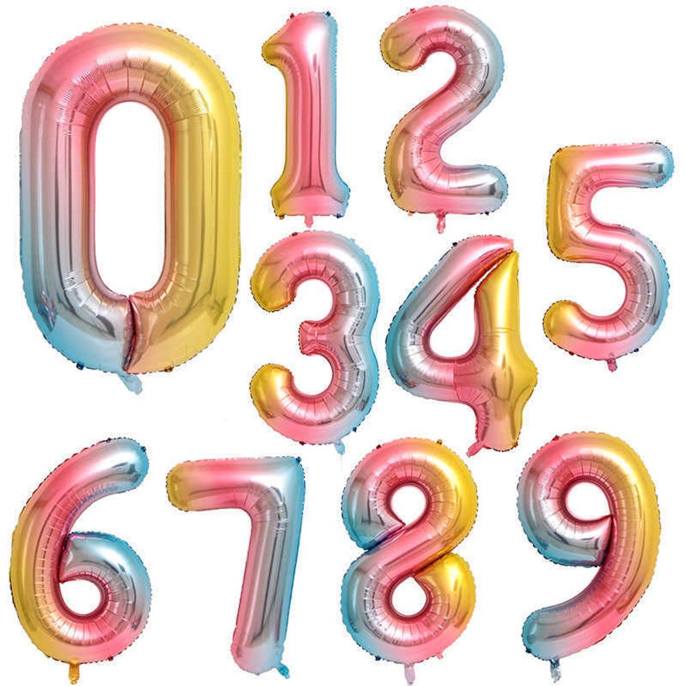 К 40&quot; Цифра 4 Градиент