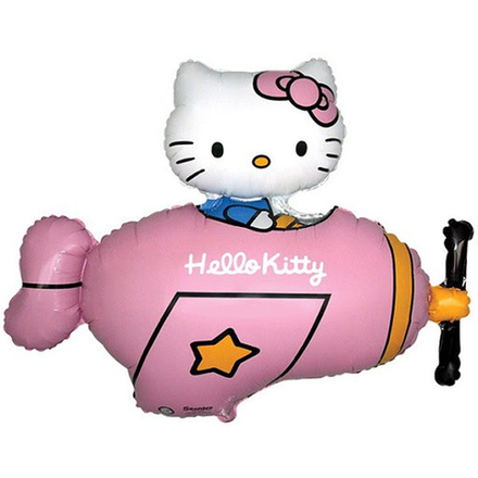 Шар "Hello Kitty на самолете"