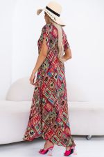 Платье Магия лета (марсала/абстрация) Р11-867/24 Nikol (Акция)