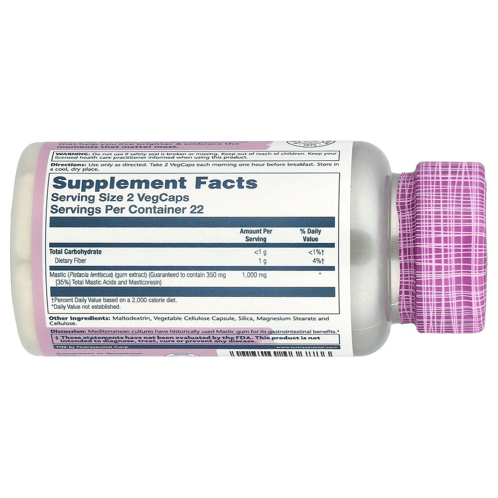 Solaray, мастиковая смола, 1000 мг, 45 растительных капсул (500 мг в 1 капсуле)