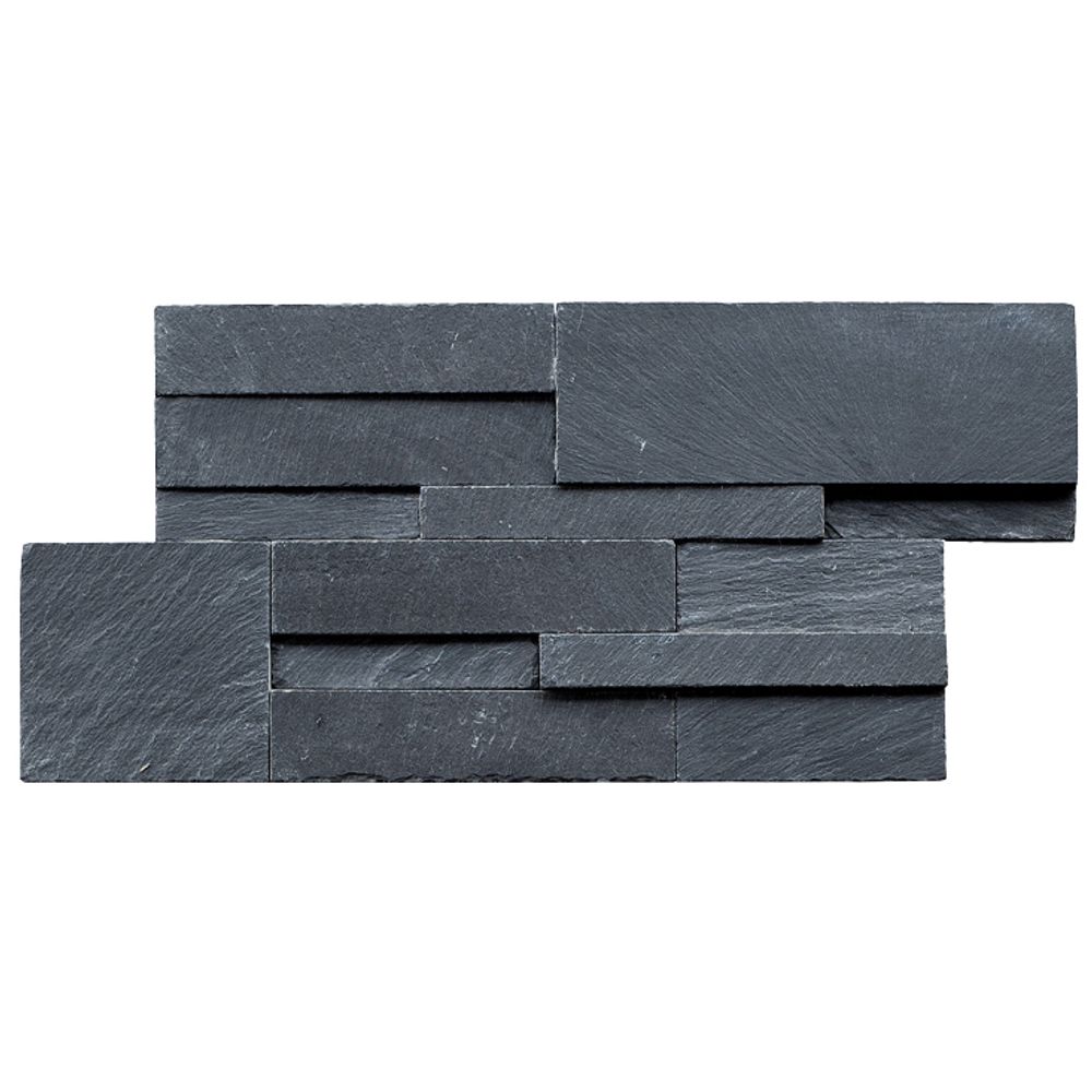 Натуральный камень Сланец черный Pharaon 180x350x10-20 Модерн