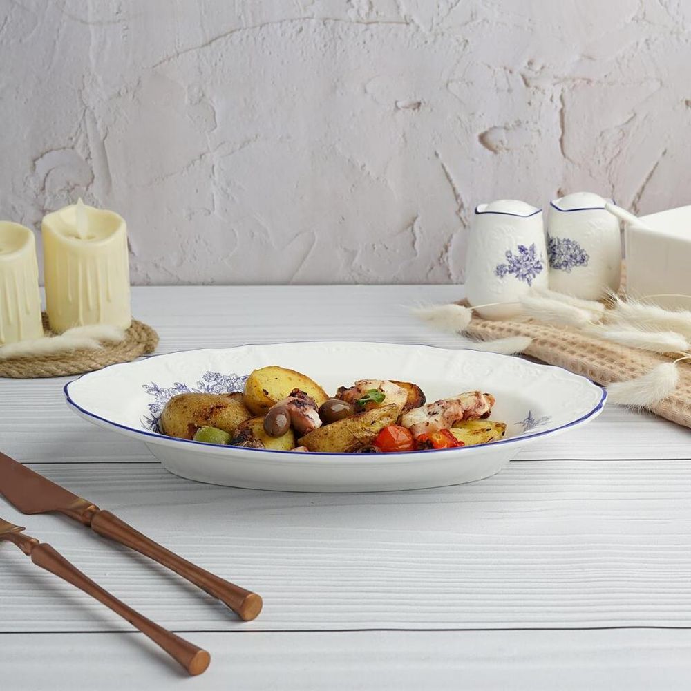 Блюдо овальное 25,5*15,8 см h3,8 см 250 мл глубокое Sea Flower P.L. Proff Cuisine [1]