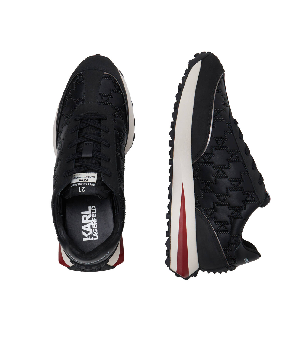 Кожаные кроссовки zone Karl Lagerfeld - черный(KL53924)