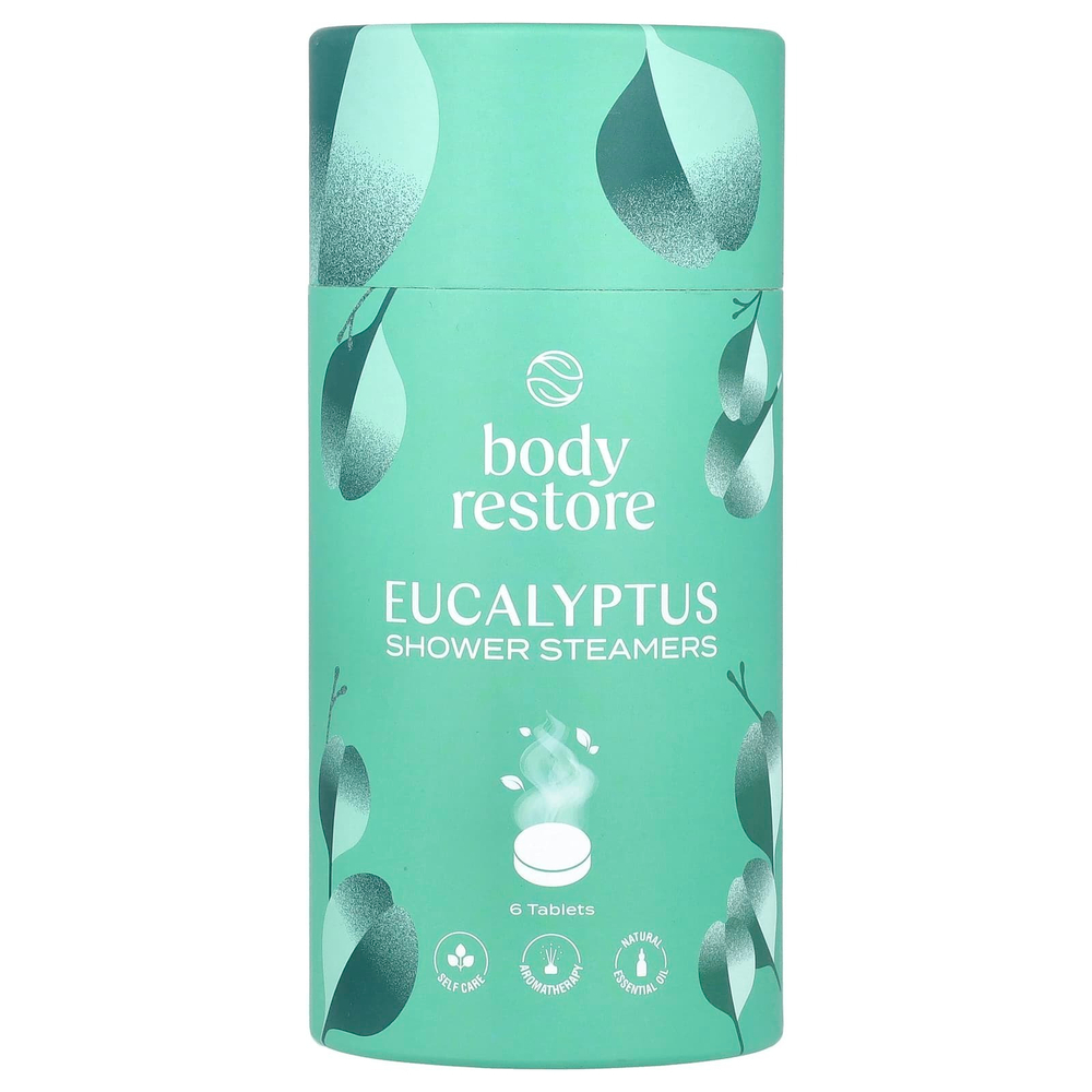 Body Restore, Пароварки для душа, эвкалипт, 6 таблеток, 5,3 унции