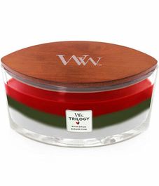 Зимняя гирлянда, ароматическая свеча эллипс, WoodWick