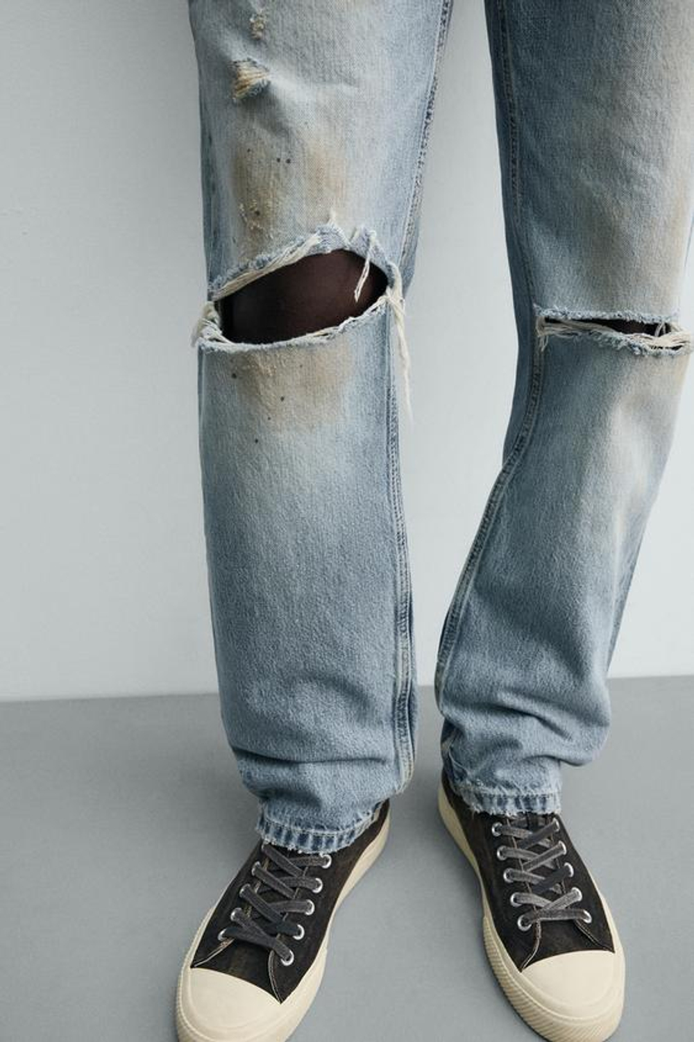 ZARA ДЖИНСЫ RELAXED BARREL FIT, СИНИЙ