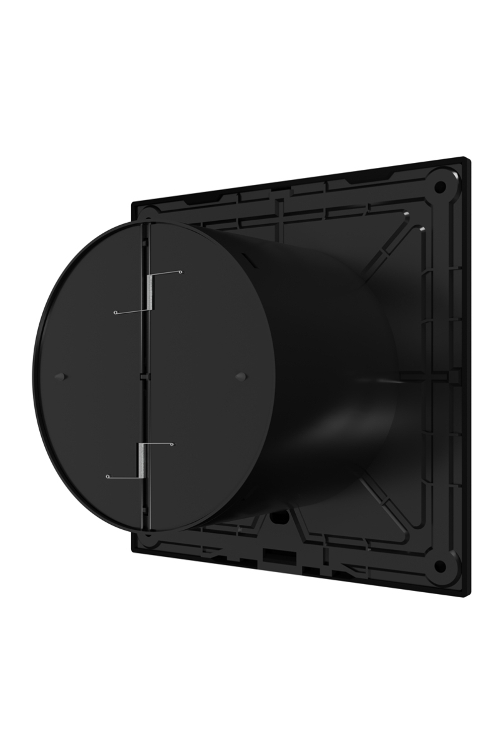Вентилятор накладной SLIM D100 обр.клапан Matt black DICITI