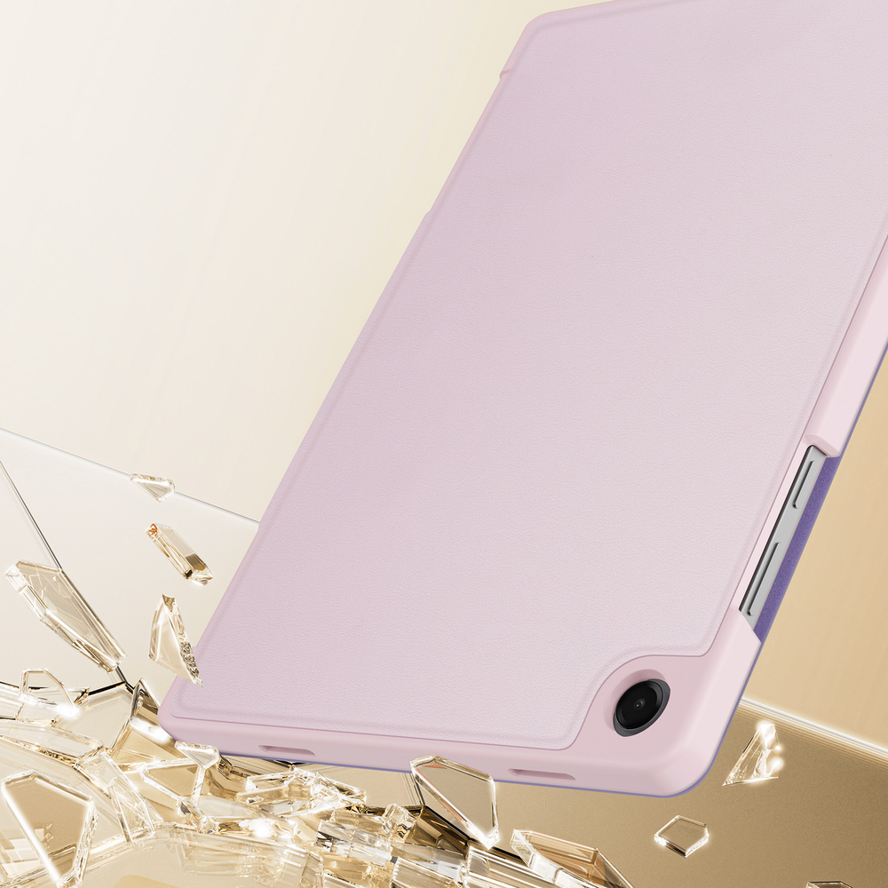 Чехол книжка розового цвета от Dux Ducis для планшета Samsung Galaxy Tab A9 Plus и Tab 11 Plus, серия Vers Series Case, с магнитным держателем Pencil