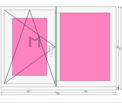 Пластиковое окно 800 х 1150 ТермА Эко + Москитная сетка