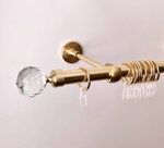 Карниз кованый для штор "Ост Шар с огранкой" d20 мм однорядный, цвет латунь