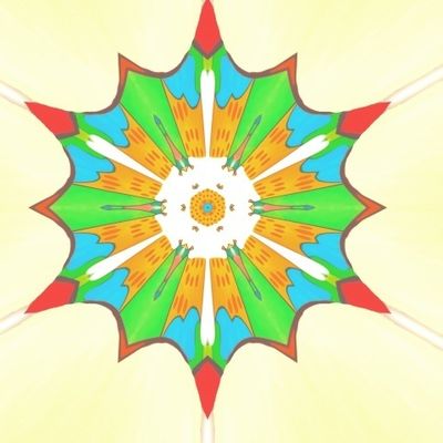 Нежно желтый со звездой