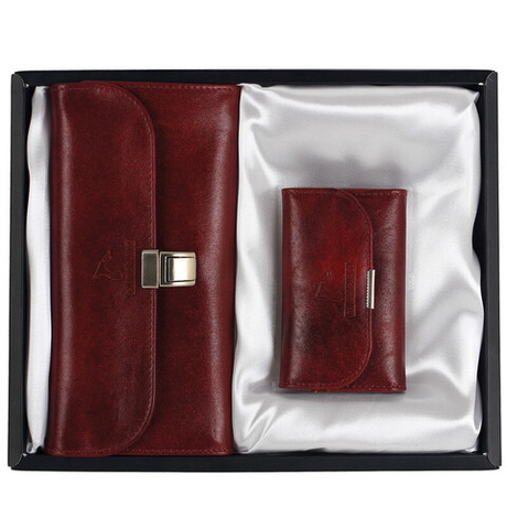 Комплект женский кошелек и ключница Barez Leather натуральная кожа Иран DS22nw 391