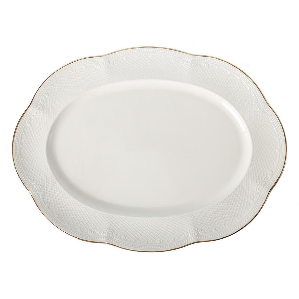 Блюдо овальное 30*22,5 см h2,8 см Gold Aristocrat Noble [1]
