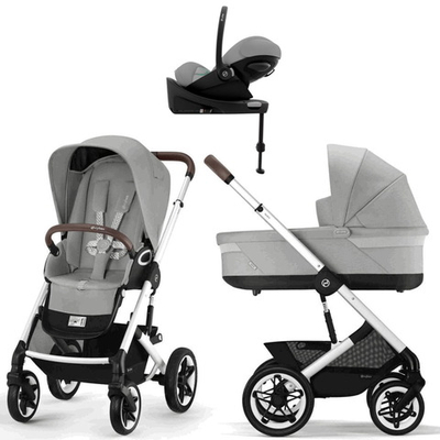 Коляска Cybex Talos S Lux SLV complete Cloud G Stone Grey Plus Base G 4 в 1 Stone Grey с дождевиками