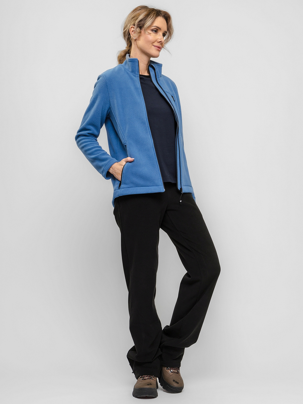 Кофта "НОХО" флисовая женская, цвет "Полуночная синева"