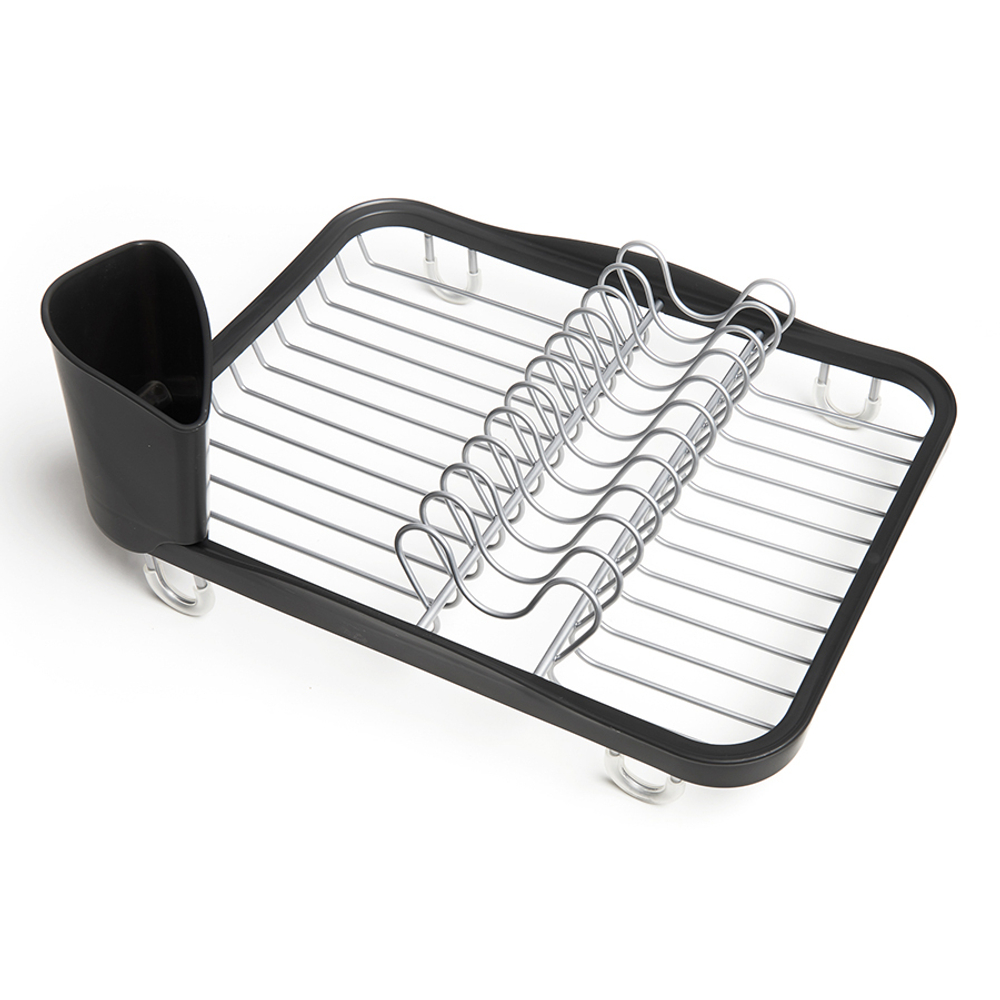 Сушилка для посуды sinkin, 28х14х35,5 см, черная, никель