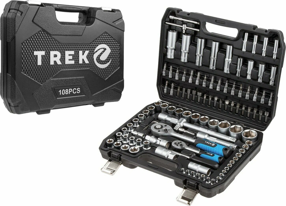 Набор инструментов 1/4", 1/2" 6 граней 108 предметов трек (TR13108)