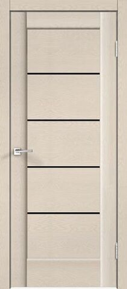 Межкомнатная дверь Velldoris Premier 1 Soft-touch PO Лакобель черное Ясень капучино