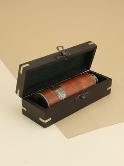 Nautical Подзорная труба в деревянном футляре