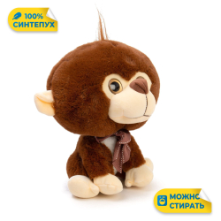 Мягкая игрушка Обезьяна на липучках KiDWoW для девочек, мальчиков, малышей в подарок