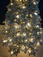 Заснеженная елка с Гирляндой встроенной «Королева леса» (Литая хвоя) 150 см / 1,5 м