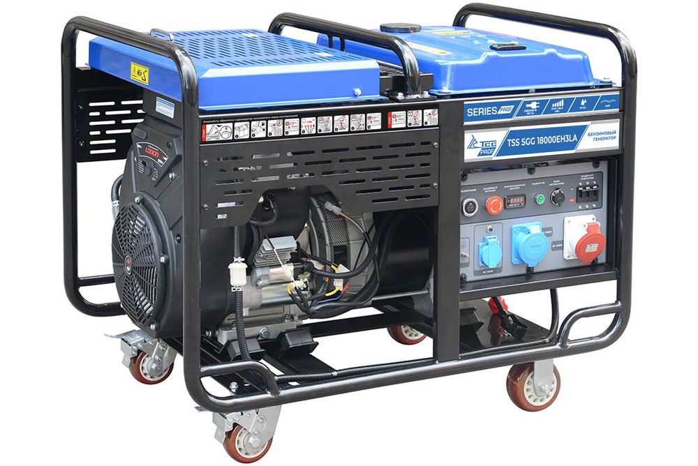 Бензогенератор трехфазный TSS SGG 18000EH3LA - [17 кВт / 32.3 А] двигатель Loncin