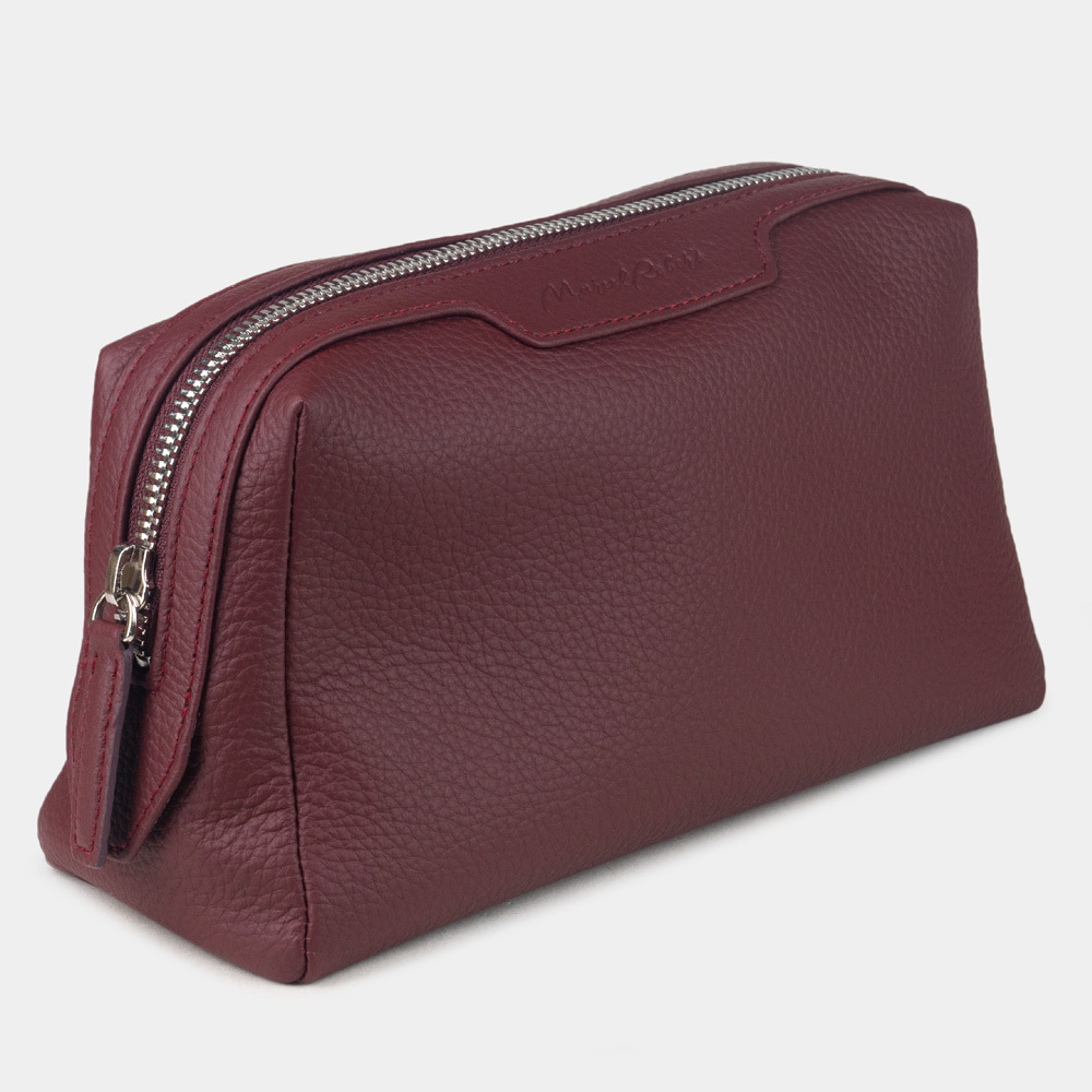 Несессер Trapèze из кожи теленка бордового цвета