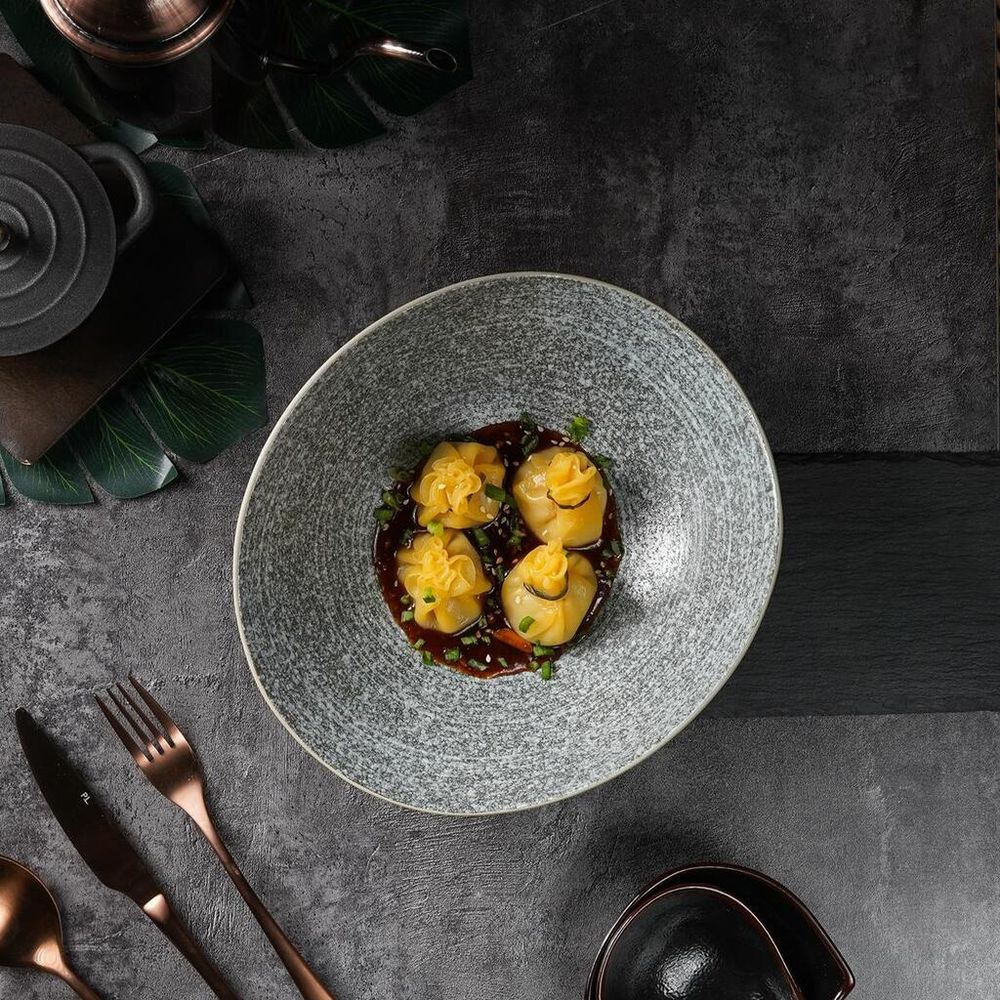 Салатник 900 мл 24,3*21,4 см h8 см глазурь Wave Up Glossy Stone Untouched Taiga P.L. [1]