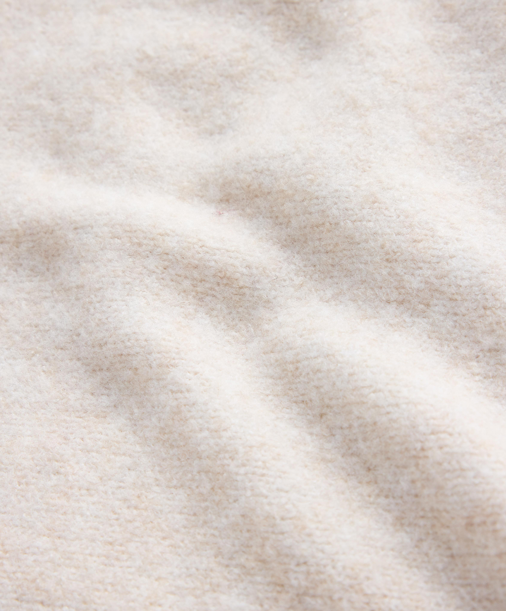 Oysho Джемпер свободного кроя с высоким воротником, экрю