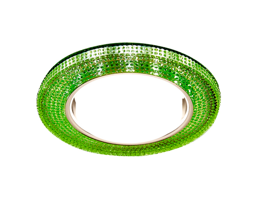 Встраиваемый точечный светильник со светодиодной лентой G290 GR хром/изумруд GX53+3W(LED WHITE)