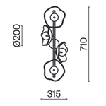 Настенный светильник (бра) Maytoni MOD207WL-04BS