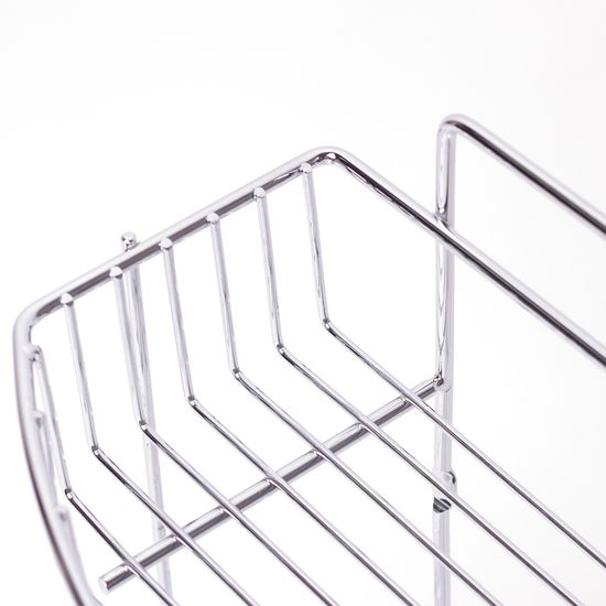 Полка для ванной 2-ярусная полуовальная 30,5х15х29,5 см. Besser BS 0282D из хромированной стали