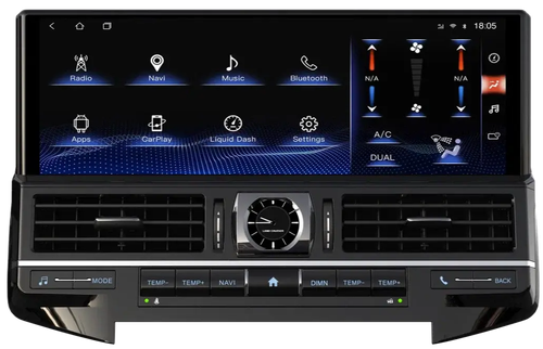 Магнитола для Toyota Land Cruiser 200 2015+ (низкая комплектация) - Kuberg ZH-T1603Х на Android 12, Быстрая, 4G SIM-слот, CarPlay