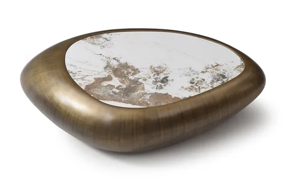 Журнальный столик Pebbles, 116х77 см, стекловолокно, керамика