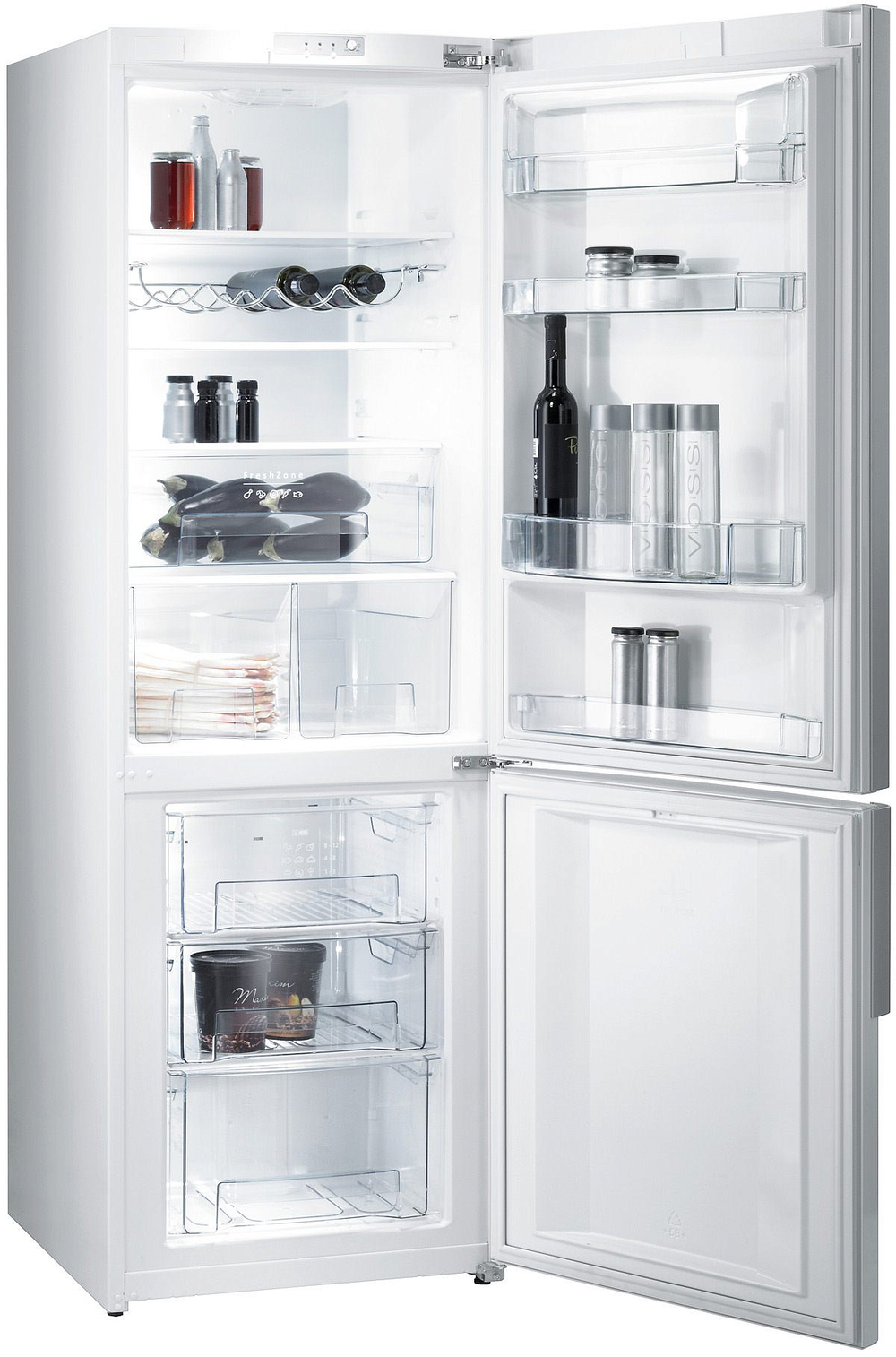 Отдельностоящий двухкамерный холодильник Gorenje NRK 61 W2