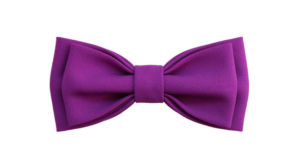 Однотонный галстук - бабочка (фиолетовый)