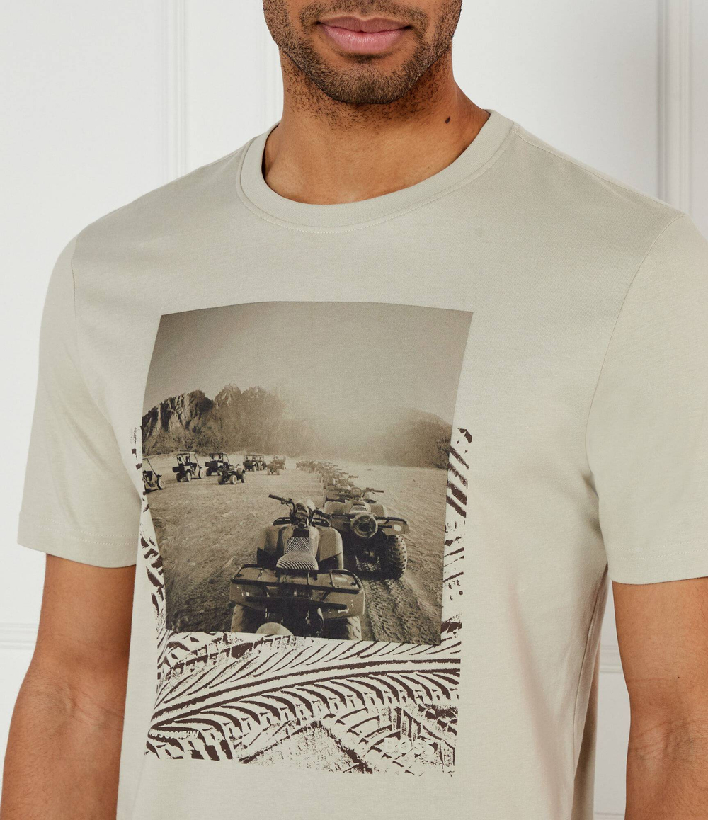 Футболка Te_Dunetrace BOSS ORANGE - бежевый(50539187)