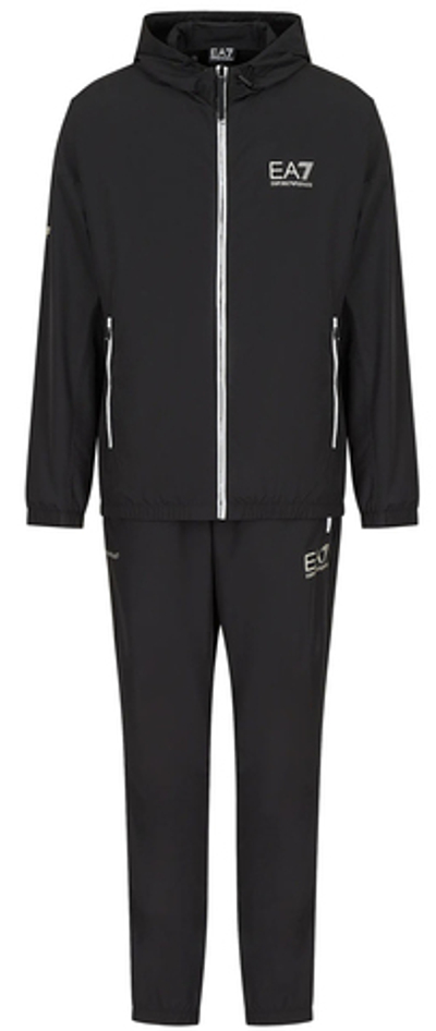 Для мужчин Костюм теннисный EA7 Man Woven Tracksuit - black