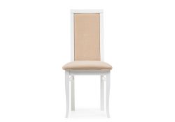 Деревянный стул Давиано бежевый велюр / белый