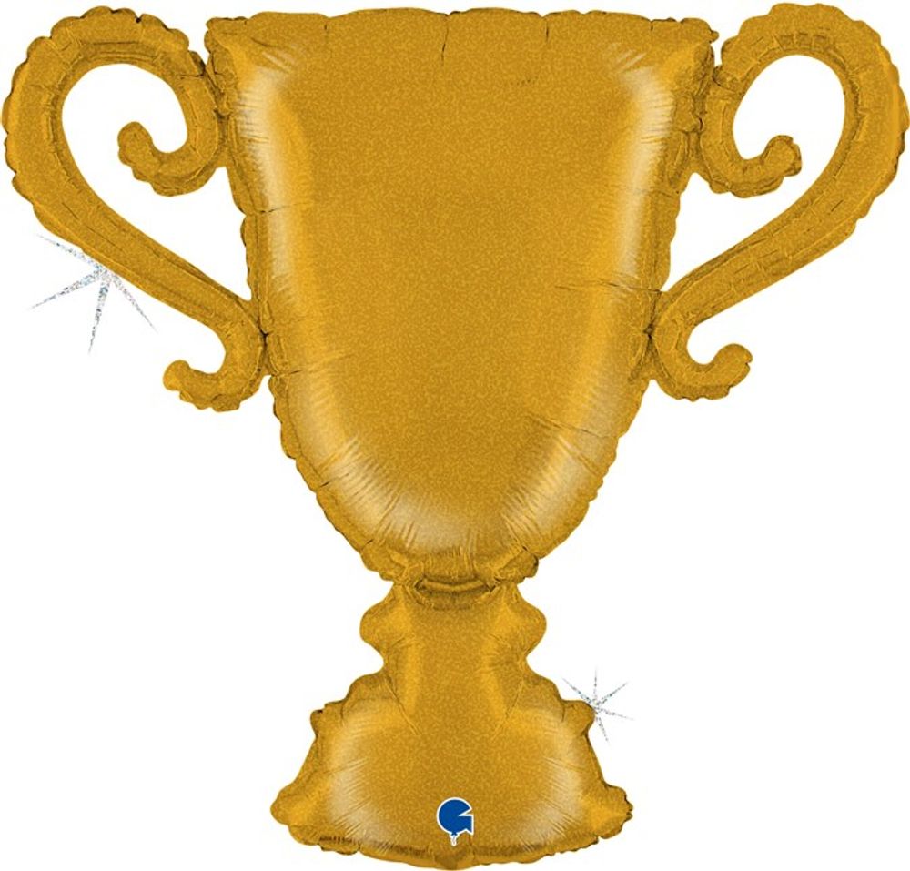 Шар (33"/84см) Фигура Кубок Чемпиона Золото Голография