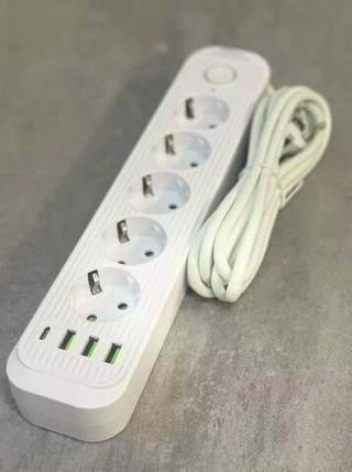 Сетевой удлинитель AC-5W USB3+1TypeC1-2M