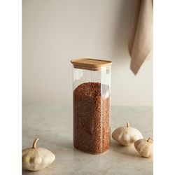 Банка для хранения прямоугольная Glass Bamboo, 2 л