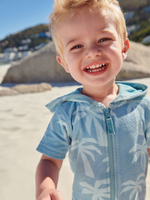 Комбинезон махровый пляжный для мальчика Next E22-918, Голубой