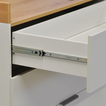 Парящий комод для одежды Меламин 3 ящика, 90х42х80 см, белый/артизан