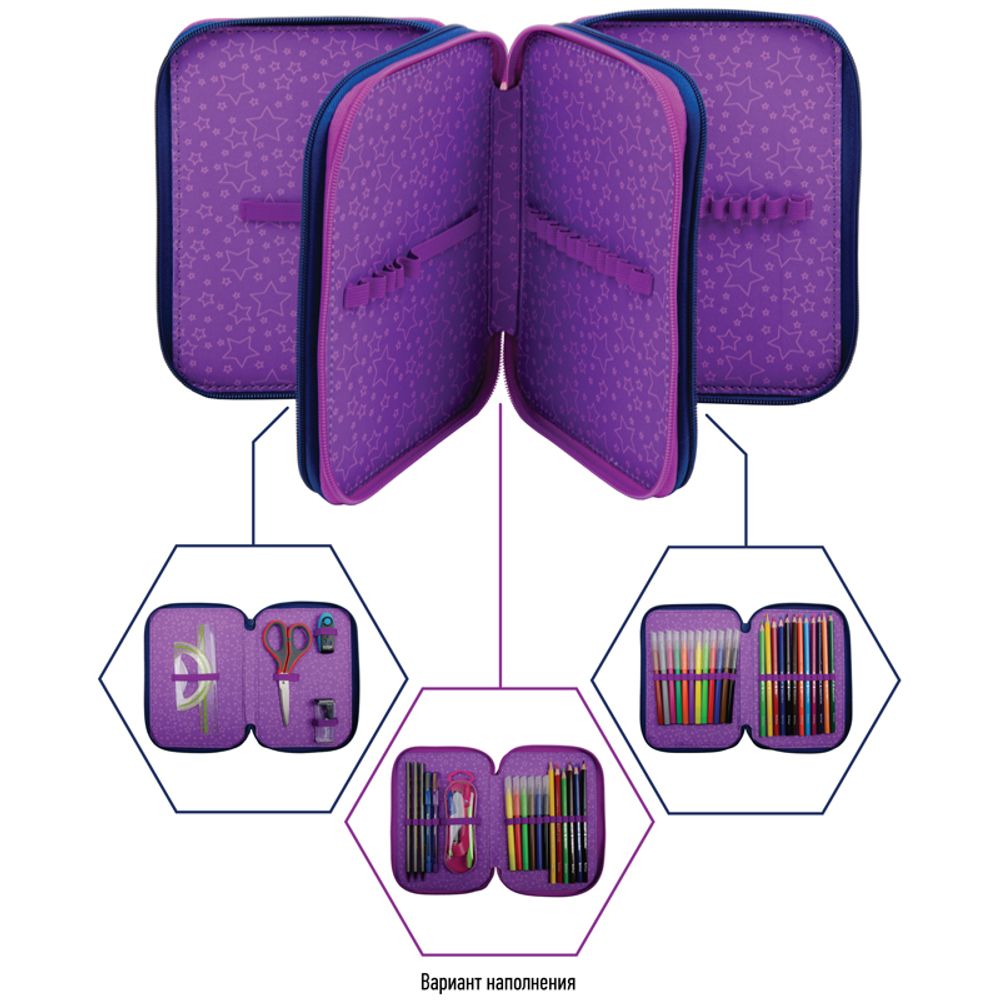 Пенал 3 отделения 200х140х60 Berlingo Corgi boy 3, ткань