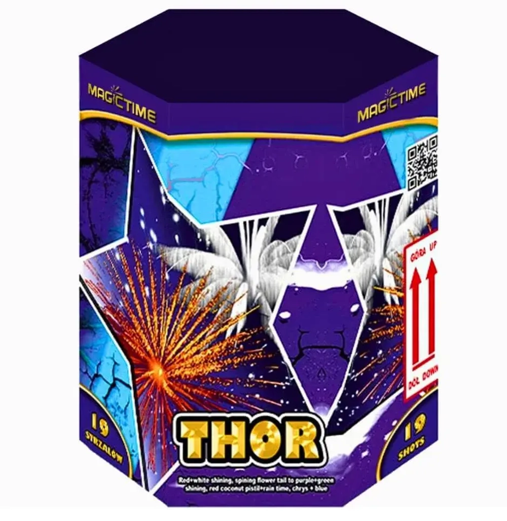 Батарея салютов Thor (P7335) от Magictime, 19 залпов, 30 мм