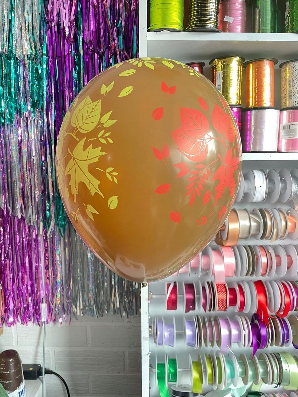 Шар пастель с листьями №1 (БГ-17)  Изображение7