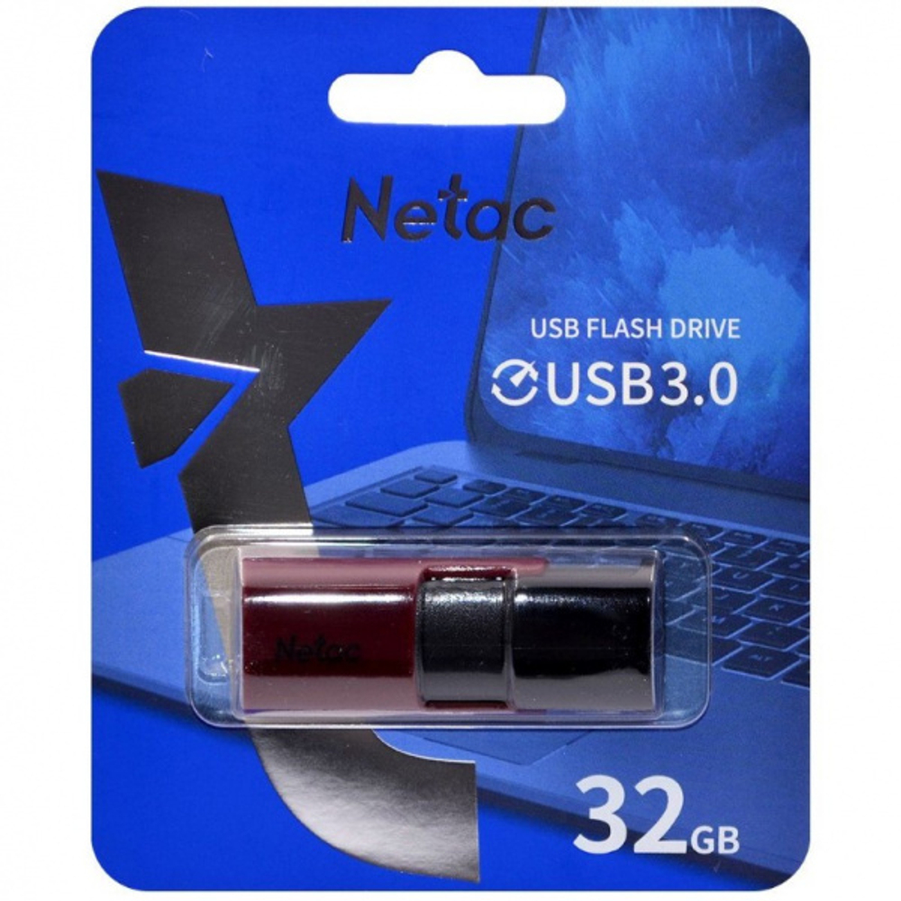 Флешка Netac U182 32GB красно-черная USB 3.0